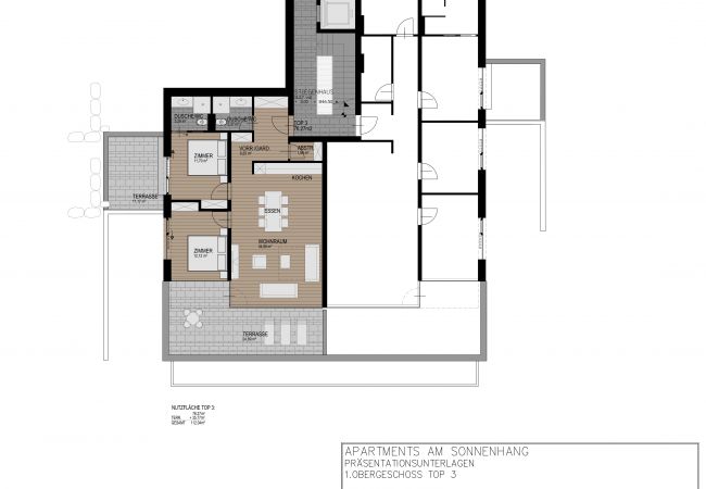 Wohnung in Neukirchen am Großvenediger - Top 3 - Ap. mit 2 SZ, 76m², gr. Sonnenterrasse